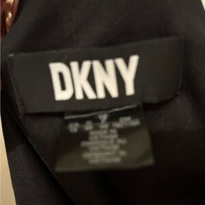 DKNY black evening one shoulder elegant dress.